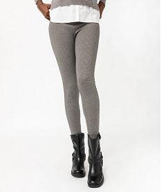 leggings a motif pied de poule et paillettes femme noir leggings et jeggingsF354101_2