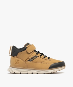 GEMO Boots garçon montantes à scratch et à lacets élastiques style montagne - Redskins marron standard