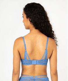 soutien-gorge push-up en dentelle graphique a entre-bonnet fantaisie femme bleu soutien gorge avec armaturesF363601_2