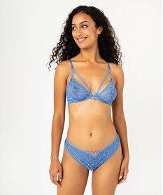 string en dentelle geometrique femme bleu strings tangasF363701_3