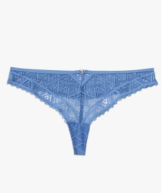 string en dentelle geometrique femme bleu strings tangasF363701_4