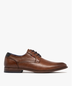 derbies homme au bout one-cut effet perfore forme amande brunF367401_1