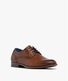 derbies homme au bout one-cut effet perfore forme amande brunF367401_2