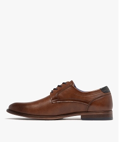 derbies homme au bout one-cut effet perfore forme amande brunF367401_3