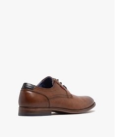 derbies homme au bout one-cut effet perfore forme amande brunF367401_4