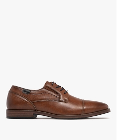 derbies homme richelieu au bout droit perfore et a lacets ronds brunF367501_1