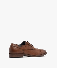 derbies homme richelieu au bout droit perfore et a lacets ronds brunF367501_4