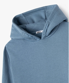 sweat molletonne a capuche garcon bleu sweatsF378301_2