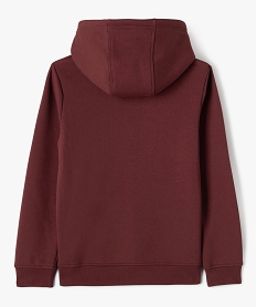 sweat molletonne a capuche garcon rouge sweatsF378501_3