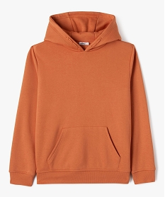 sweat molletonne a capuche garcon orange sweatsF378601_1