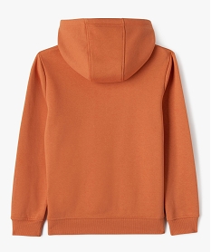 sweat molletonne a capuche garcon orange sweatsF378601_3