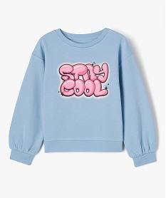 GEMO Sweat molletonné avec motif fille Bleu