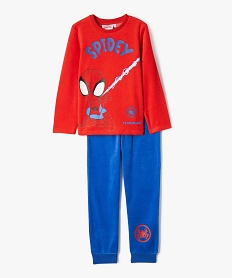 GEMO Pyjama en velours bicolore motif garçon - Spidey et ses amis extraordinaires Rouge