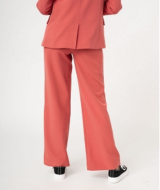 pantalon de tailleur large et fluide a grandes poches femme rose pantalonsF491601_3