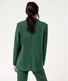 veste blazer coupe droite fermeture un bouton femme vert vestesF493101_3