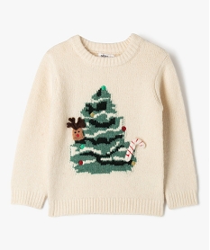 GEMO Pull de Noël avec détails en relief fille Beige