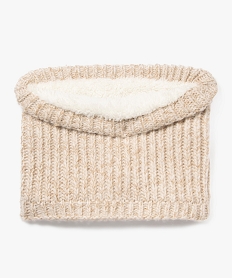 GEMO Echarpe snood avec fil métallisé et doublure peluche fille beige standard