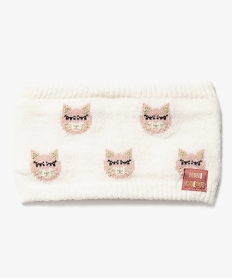 GEMO Tour de cou doublé polaire motif chats bébé fille rose standard