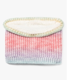 GEMO Echarpe snood multicolore avec touches pailletées fille Rose