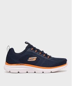GEMO Baskets running Burns 2.0 en mesh homme - Skechers Bleu