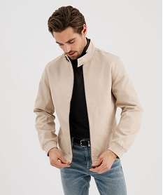 GEMO Veste courte unie en matière déperlante homme beige standard