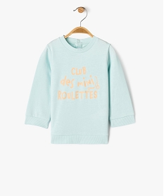 GEMO Sweat léger à message bébé garçon Bleu