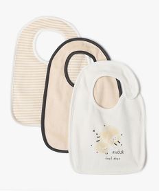 GEMO Bavoirs en éponge grand format bébé (lot de 3) Beige