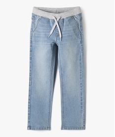 GEMO Jean Regular avec taille ajustable en bord-côte garçon blanc chine