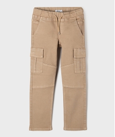 GEMO Pantalon cargo 6 poches garçon beige standard