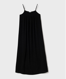 GEMO Robe longue à fines bretelles en viscose fille noir standard