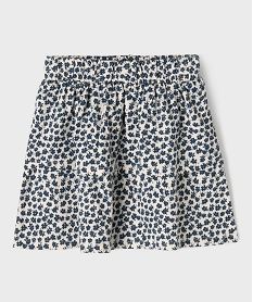 GEMO Jupe en maille à volant et taille élastique fille blanc chine