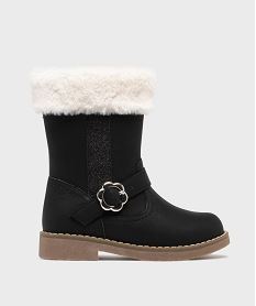 GEMO Bottines avec fourrure imitation et paillettes fille - Lovely Wings noir standard