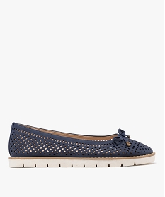 GEMO Ballerines confort dessus ajouré femme - Valentina Baldano Bleu