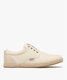 GEMO Baskets en toile tige basse avec semelle de corde homme - Lee Cooper Beige