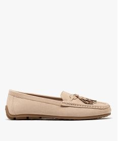 GEMO Mocassins confort en toile femme - Valentina Baldano beige standard