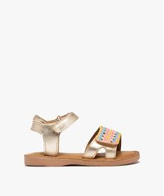 GEMO Sandales à tige métallisée et en perles fille  - Tanéo dore