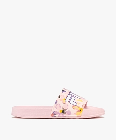 GEMO Mules de piscine à large bride imprimée femme - FILA Rose