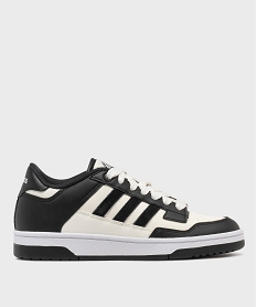 GEMO Baskets basses Rapid Court Low enfant - Adidas bicolore noir blanc