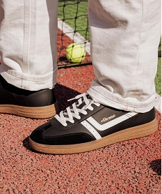 GEMO Baskets basses bicolores à lacets homme - Ellesse noir standard