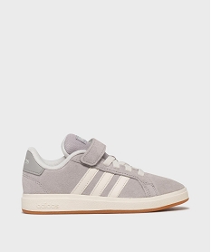 GEMO Baskets Grand Court 00s fermeture scratch enfant - Adidas Gris