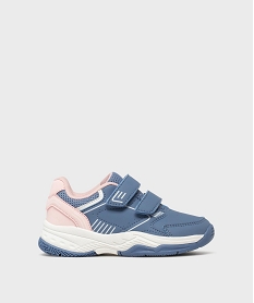 GEMO Baskets basses à scratch fille Bleu