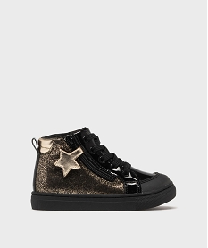 GEMO Baskets montantes dessus métallisé et verni fille - Lovely Wings noir standard