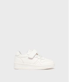 GEMO Baskets basses fermeture scratch bébé garçon - 5 Miles blanc standard