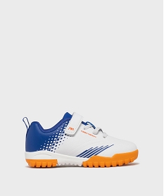 GEMO Baskets multisport avec fermeture à scratch garçon - 5 Miles Blanc
