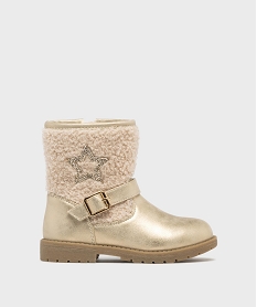 GEMO Bottines irisées avec tige en maille bouclette fille - Lovely Wings platine