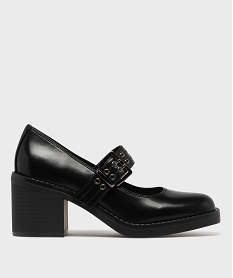 GEMO Chaussures à talon Mary Jane à semelle épaisse femme noir standard