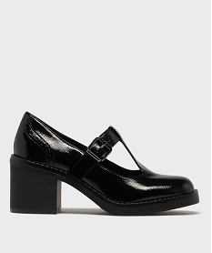 GEMO Chaussures à talon babies à semelle épaisse femme noir standard