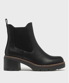 GEMO Chelsea boots à semelle crantée femme - 5 Miles noir standard