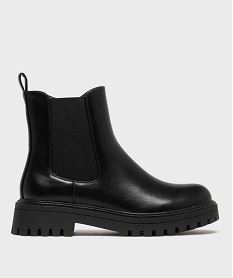 GEMO Boots crantés avec élastique latéral femme - 5 Miles noir standard