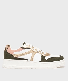 GEMO Baskets basses multimatières femme - 5 Miles blanc standard